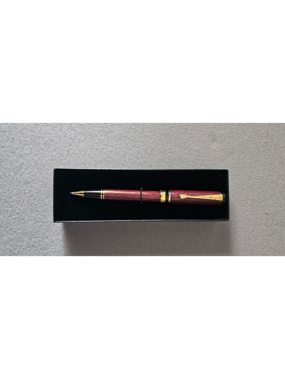 Woods Purpleheart Quality Rollerball Pen Burgundy with 24k plated Gold Trim - Picture 2 of 6